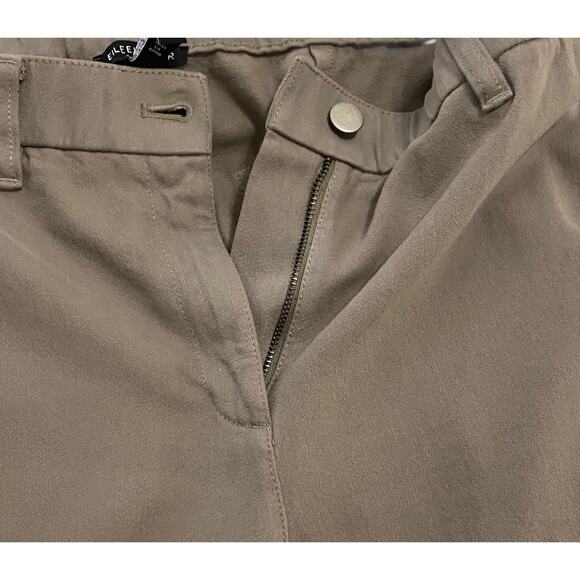 Eileen Fisher Garment-Dyed Utility Organic Cotton Tapered Pant Small Taupe Gray - Picture 7 of 13